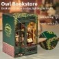 CuteBee - Maquette Book Nook Owl Bookstore 17 x 12 cm