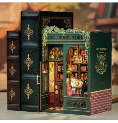 CuteBee - Maquette Book Nook Owl Bookstore 17 x 12 cm