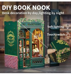 CuteBee - Maquette Book Nook Owl Bookstore 17 x 12 cm