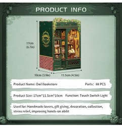 Other - Book Nook Owl Bookstore 17 x 12 cm