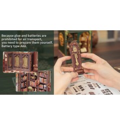 CuteBee - Maquette Book Nook Owl Bookstore 17 x 12 cm