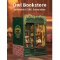 CuteBee - Maquette Book Nook Owl Bookstore 17 x 12 cm