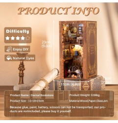 CuteBee - Maquette Book Nook Eternal Bookstore 23 x 11 cm