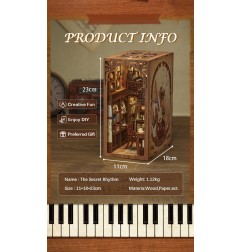 CuteBee - Maquette Book Nook The Secret Rhythm 23 x 11 cm