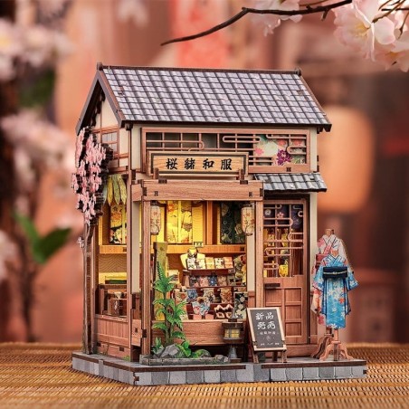 CuteBee - Maquette Miniature House Sakura O Kimono Shop 19 x 14 cm