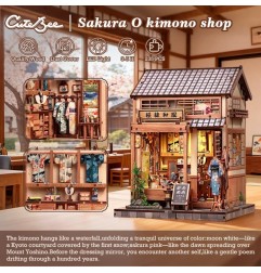 CuteBee - Maquette Miniature House Sakura O Kimono Shop 19 x 14 cm
