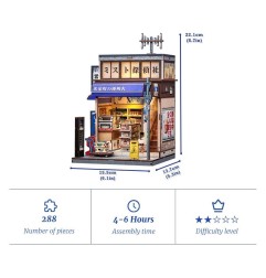 CuteBee - Maquette Miniature House Beika-cho Convenience Store 22 x 15 cm