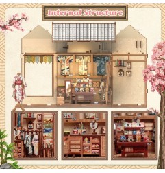 CuteBee - Maquette Miniature House Sakura O Kimono Shop 19 x 14 cm