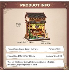 CuteBee - Maquette Miniature House Kanmi-dokoro Kurihara 19 x 15 cm
