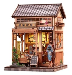 CuteBee - Maquette Miniature House Sakura O Kimono Shop 19 x 14 cm
