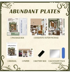 CuteBee - Maquette Miniature House Gallery Bookstore 20 x 16 cm