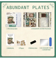 CuteBee - Maquette Miniature House Sunny Cafe 20 x 16 cm