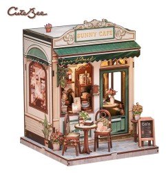 CuteBee - Maquette Miniature House Sunny Cafe 20 x 16 cm