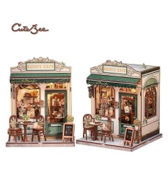 CuteBee - Maquette Miniature House Sunny Cafe 20 x 16 cm