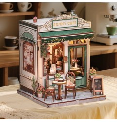 CuteBee - Maquette Miniature House Sunny Cafe 20 x 16 cm