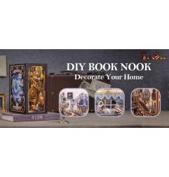 CuteBee - Maquette Book Nook Nebula Common Room 23 x 11 cm