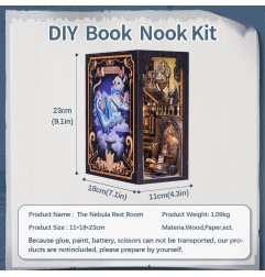 CuteBee - Maquette Book Nook Nebula Common Room 23 x 11 cm