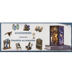 CuteBee - Maquette Book Nook Nebula Common Room 23 x 11 cm