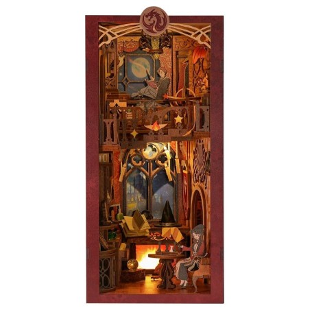 CuteBee - Maquette Book Nook Flame Common Room 23 x 11 cm