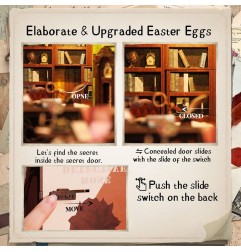 CuteBee - Maquette Book Nook Rose Detective Agency 23 x 11 cm