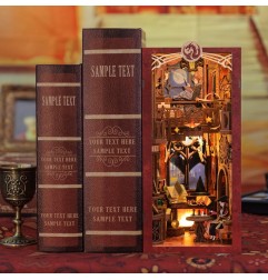 CuteBee - Maquette Book Nook Flame Common Room 23 x 11 cm