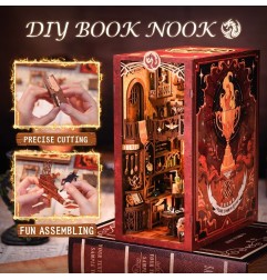 CuteBee - Maquette Book Nook Flame Common Room 23 x 11 cm