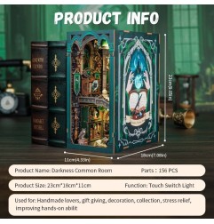 CuteBee - Maquette Book Nook Darkness Common Room 23 x 11 cm