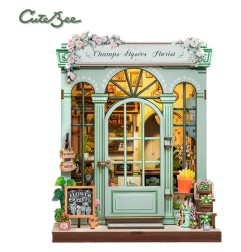 CuteBee - Maquette Miniature House Champs-Élysées Florist 18 x 16 cm