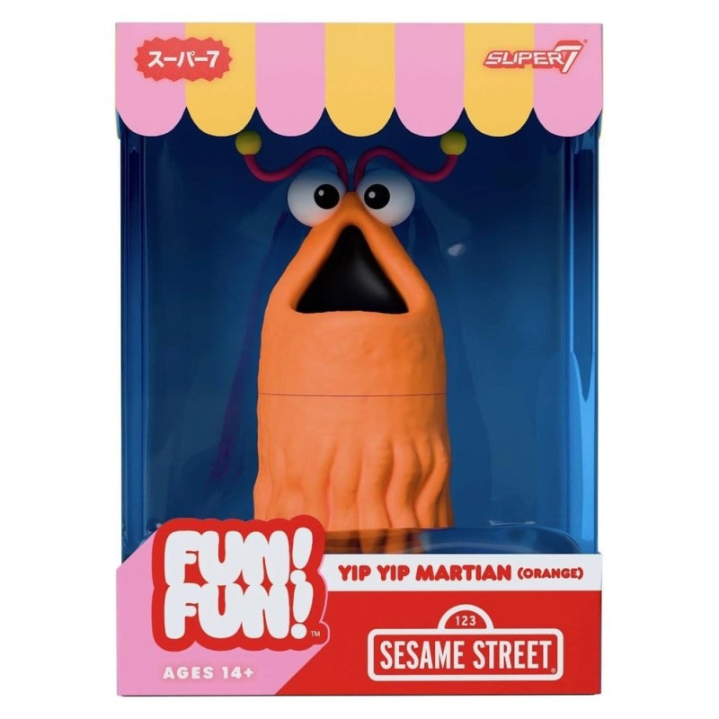 1, Rue Sésame - Figurine 1, Rue Sésame Fun! Fun! Yip Yip Martian (Orange) 18 cm