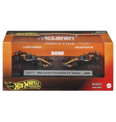Hot Wheels - Pack de 2 véhicules Formule 1 Hot Wheels Premium Die-Cast 1:64 Team McLaren