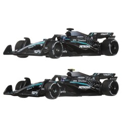 Hot Wheels - Pack de 2 véhicules Formule 1 Hot Wheels Premium Die-Cast 1:64 Team Mercedes-AMG PETRONAS
