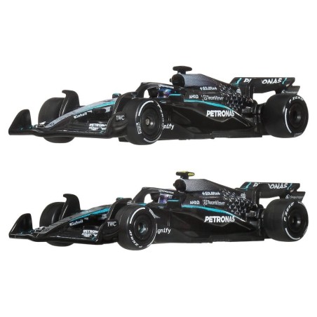 Hot Wheels - Pack de 2 véhicules Formule 1 Hot Wheels Premium Die-Cast 1:64 Team Mercedes-AMG PETRONAS