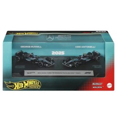Hot Wheels - Pack de 2 véhicules Formule 1 Hot Wheels Premium Die-Cast 1:64 Team Mercedes-AMG PETRONAS