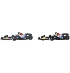 Hot Wheels - Pack de 2 véhicules Formule 1 Hot Wheels Premium Die-Cast 1:64 Team Visa Cash App Racing Bulls