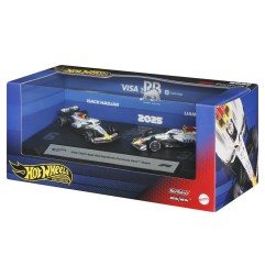 Hot Wheels - Pack de 2 véhicules Formule 1 Hot Wheels Premium Die-Cast 1:64 Team Visa Cash App Racing Bulls
