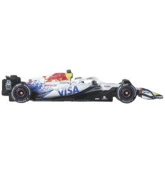 Hot Wheels - Pack de 2 véhicules Formule 1 Hot Wheels Premium Die-Cast 1:64 Team Visa Cash App Racing Bulls