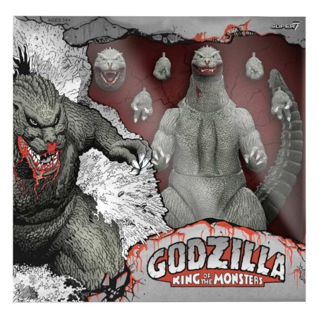 Godzilla - (1989) Toho Ultimates Action Figure -  (Greyscale Comic Book - Thirsty for Blood) 24 cm