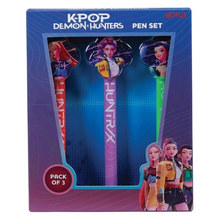 KPop Demon Hunters - Pack 3 stylos KPop Demon Hunters