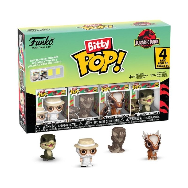 Jurassic Park - Pack 4 figurines Bitty POP! Jurassic Park Series 2 2,5 cm