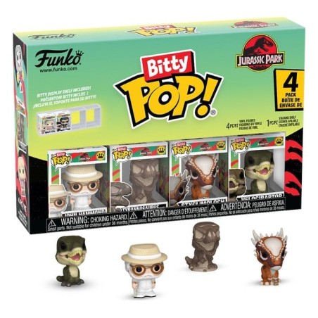 Jurassic Park - Pack 4 figurines Bitty POP! Jurassic Park Series 2 2,5 cm