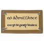 Le Seigneur des Anneaux - Aimant No Admittance (Enamel) 7 cm