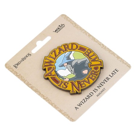 Lord of the Rings - Magnet A Wizard Is Never Late (Enamel) 7 cm