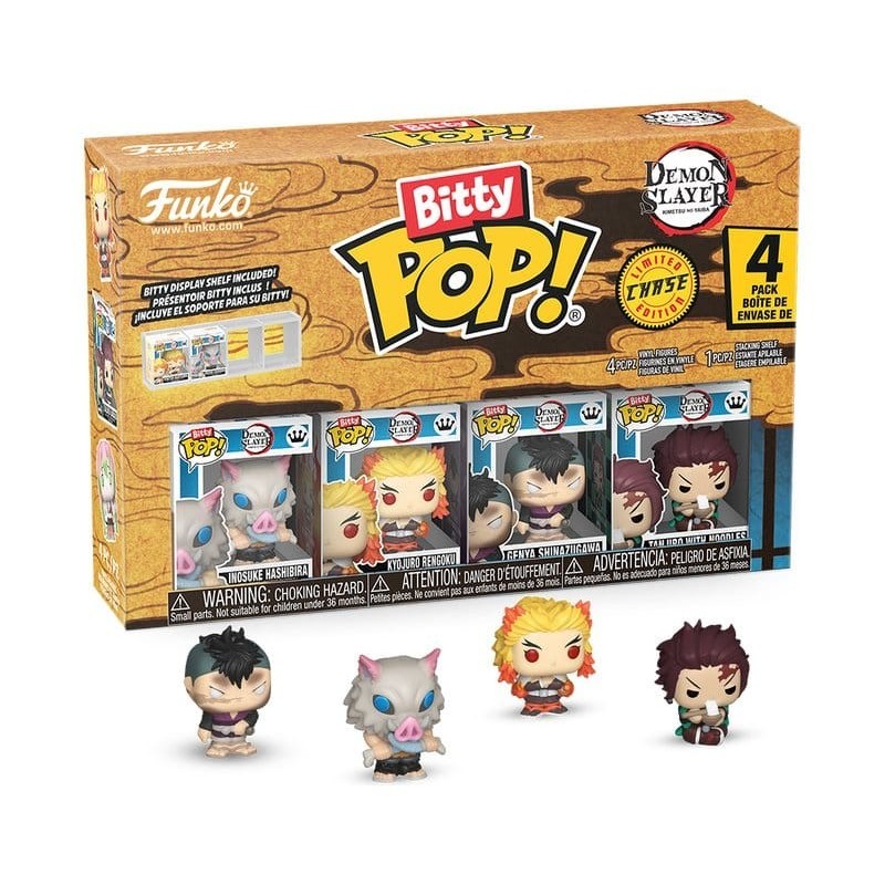 Demon Slayer: Kimetsu no Yaiba - Pack 4 figurines Bitty POP! Inosuke 2,5 cm