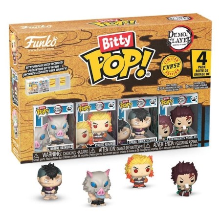 Demon Slayer: Kimetsu no Yaiba - Pack 4 figurines Bitty POP! Inosuke 2,5 cm