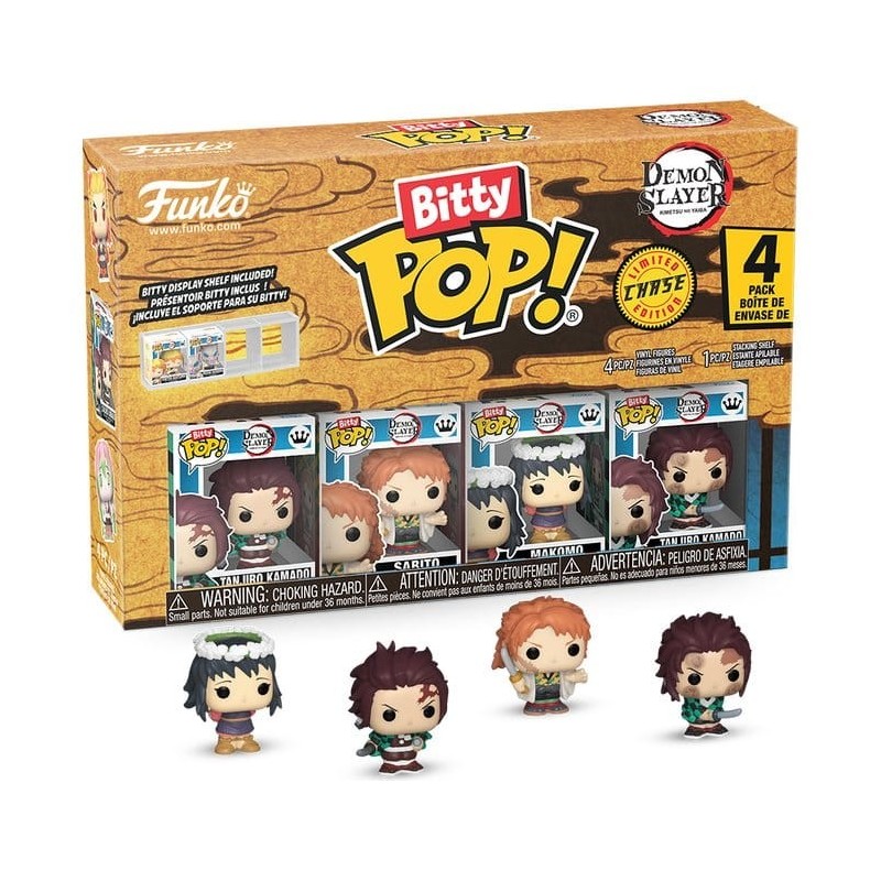 Demon Slayer: Kimetsu no Yaiba - Pack 4 figurines Bitty POP! Tanjiro 2,5 cm