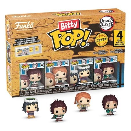 Demon Slayer: Kimetsu no Yaiba - Pack 4 figurines Bitty POP! Tanjiro 2,5 cm