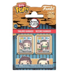 Demon Slayer: Kimetsu no Yaiba - Figurines Bitty POP! Tanjiro & Nezuko 2 cm