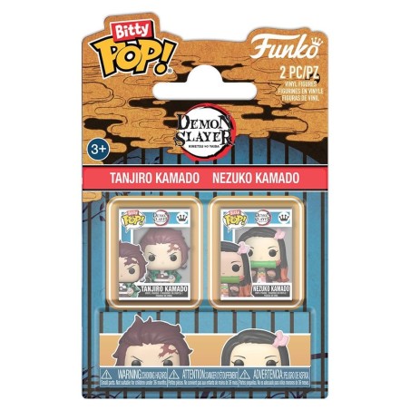 Demon Slayer: Kimetsu no Yaiba - Figurines Bitty POP! Tanjiro & Nezuko 2 cm
