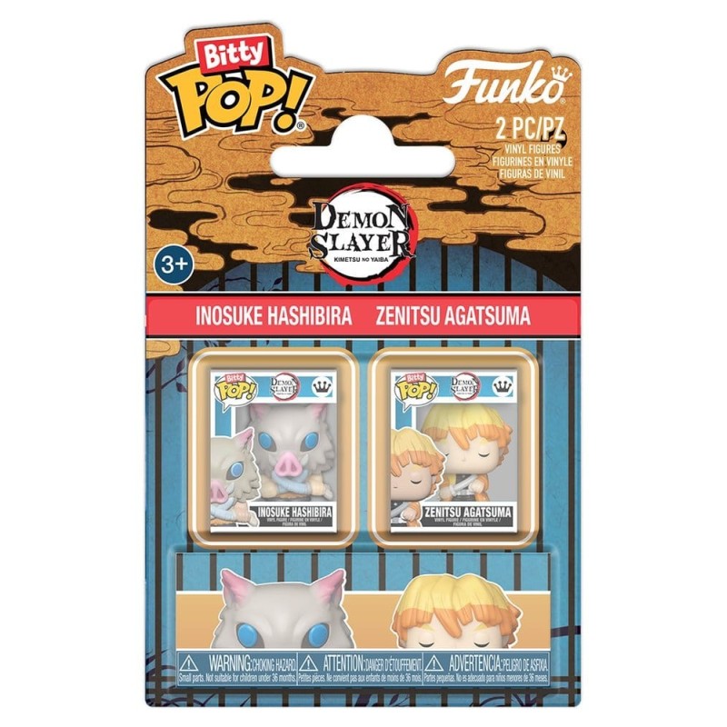 Demon Slayer: Kimetsu no Yaiba - Figurines Bitty POP! nosuke & Zenitsu 2 cm