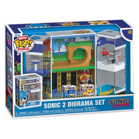 Sonic 2 - Figurines Bitty POP! Diorama Set Sonic The Hedgehog